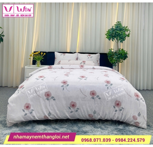 Bộ  Drap - Lụa Tencel 4 món ( hoa văn )